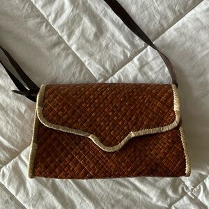 4for$20🛍️ ISLAND WOVEN PURSE BROWN RATAAN
